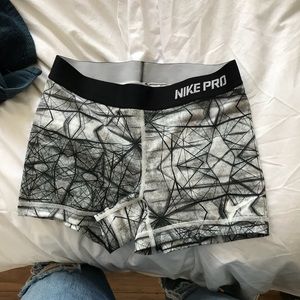 Grey Nike pro spandex shorts